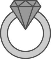 Diamond Ring Fillay Icon vector