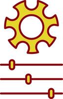 Gear Line Two Color Icon vector