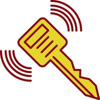 Smart Key Line Two Color Icon vector