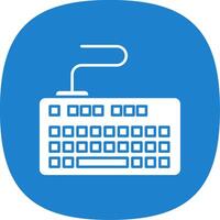 Keyboard Line Two Color Icon vector