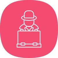 Hacker Line Curve Icon vector