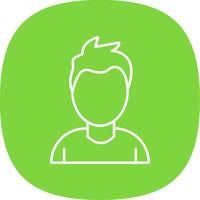 User Line Curve Icon vector