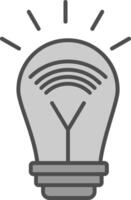 Smart Bulb Fillay Icon vector