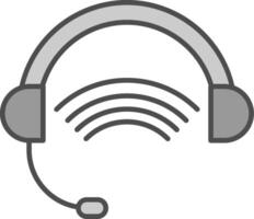 Headphones Fillay Icon vector