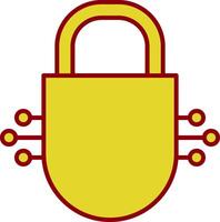 Lock Line Two Color Icon vector