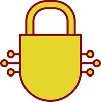 Lock Line Two Color Icon vector