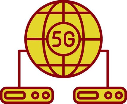 Big Data Line Two Color Icon vector