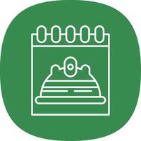 Labour Day Line Curve Icon vector