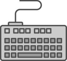 teclado relleno icono vector