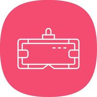 Vr Glasses Line Curve Icon vector