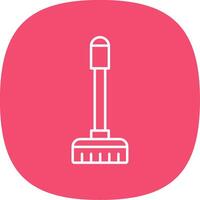 Floor Mop Line Curve Icon vector