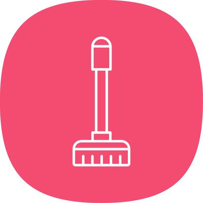 Floor Mop Line Curve Icon