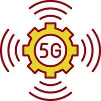 5G Line Two Color Icon vector