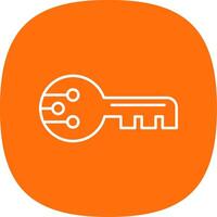 Cyber Security Line Curve Icon vector