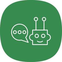 Chatbot Line Curve Icon vector