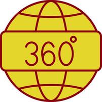 360 View Line Two Color Icon vector