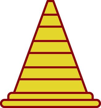 Cone Line Two Color Icon vector