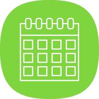 Calendar Line Curve Icon vector