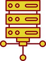 Server Line Two Color Icon vector