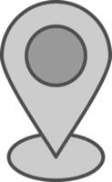 Location Line Two Color Icon vector