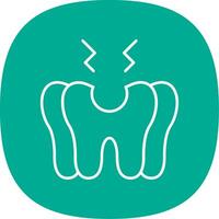 Sensitive Line Curve Icon vector