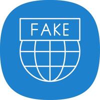 Fake News Line Curve Icon vector