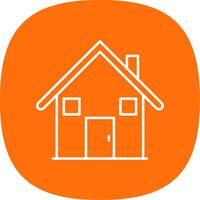 House Line Curve Icon vector