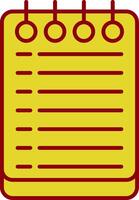 Notes Line Circle Icon vector