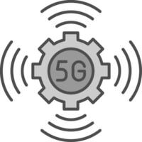 5G Fillay Icon vector