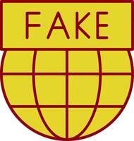 Fake News Line Two Color Icon vector