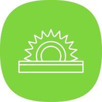 Circular Saw Line Curve Icon vector