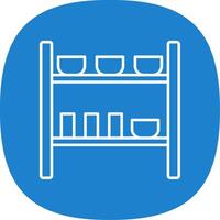 Rack Line Curve Icon vector