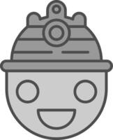 Helmet Fillay Icon vector