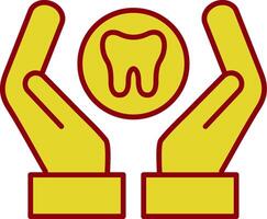 Dental Care Line Two Color Icon vector