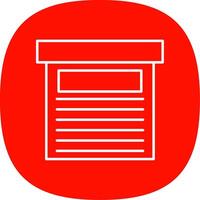 Storage Box Line Curve Icon vector