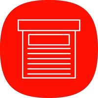 Storage Box Line Curve Icon vector