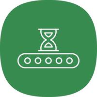 Waiting Line Curve Icon vector