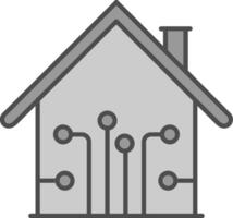 inteligente hogar relleno icono vector