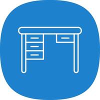 Table Line Curve Icon vector
