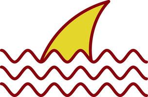 Fins Line Two Color Icon vector