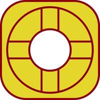 Lifebuoy Line Two Color Icon vector