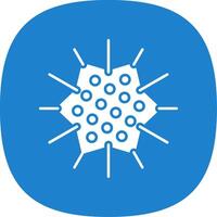 Sea Urchin Line Two Color Icon vector