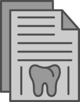 dental grabar relleno icono vector