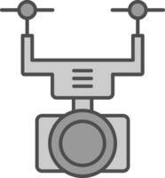 Camera Drone Fillay Icon vector