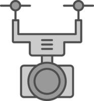 Camera Drone Fillay Icon vector