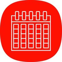 Schedule Line Curve Icon vector