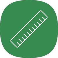 Ruler Line Curve Icon vector