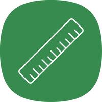 Ruler Line Curve Icon vector