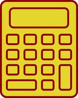 Calculator Line Circle Icon vector