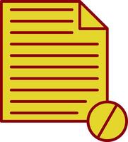 Blocked Line Two Color Icon vector